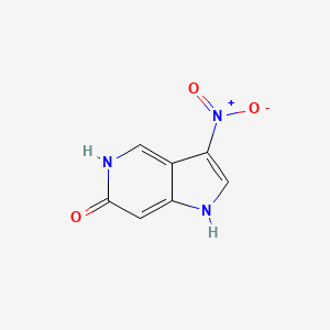 molecular formula C7H5N3O3 B3219732 3-Nitro-1H-pyrrolo[3,2-c]pyridin-6-ol CAS No. 1190320-27-4