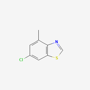 molecular formula C8H6ClNS B3219777 6-chloro-4-methyl-1,3-benzothiazole CAS No. 1190320-49-0