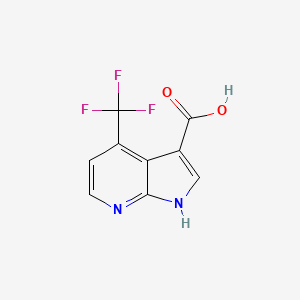 B3219796 4-(trifluoromethyl)-1H-pyrrolo[2,3-b]pyridine-3-carboxylic acid CAS No. 1190320-72-9