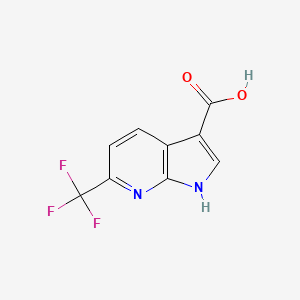 molecular formula C9H5F3N2O2 B3219827 6-(Trifluoromethyl)-1H-pyrrolo[2,3-b]pyridine-3-carboxylic acid CAS No. 1190320-93-4