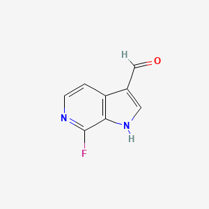 molecular formula C8H5FN2O B3219858 7-Fluoro-1H-pyrrolo[2,3-c]pyridine-3-carbaldehyde CAS No. 1190321-14-2