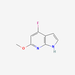 molecular formula C8H7FN2O B3219911 4-fluoro-6-methoxy-1H-pyrrolo[2,3-b]pyridine CAS No. 1190321-87-9