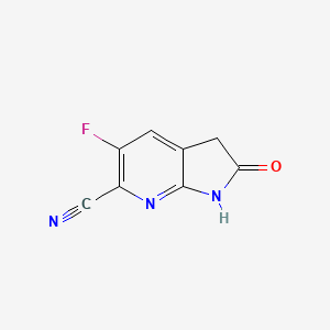 1h-Pyrrolo[2,3-b]pyridine-6-carbonitrile,5-fluoro-2,3-dihydro-2-oxo-