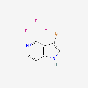 molecular formula C8H4BrF3N2 B3219947 3-bromo-4-(trifluoromethyl)-1H-pyrrolo[3,2-c]pyridine CAS No. 1190322-09-8