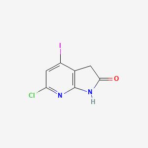 2H-Pyrrolo[2,3-b]pyridin-2-one, 6-chloro-1,3-dihydro-4-iodo-