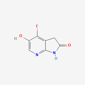 2h-Pyrrolo[2,3-b]pyridin-2-one,4-fluoro-1,3-dihydro-5-hydroxy-