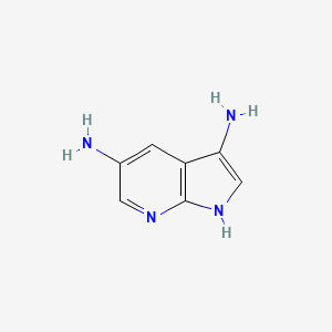 molecular formula C7H8N4 B3220069 1H-pyrrolo[2,3-b]pyridine-3,5-diamine CAS No. 1190322-75-8