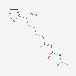 molecular formula C15H22O4 B3220129 propan-2-yl (E)-8-(furan-2-yl)-8-hydroxyoct-2-enoate CAS No. 1190883-10-3