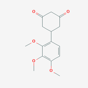 molecular formula C15H18O5 B3220144 5-(2,3,4-Trimethoxyphenyl)cyclohexane-1,3-dione CAS No. 119101-24-5