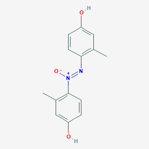 molecular formula C14H14N2O3 B3220163 Phenol, 4,4'-azoxybis[3-methyl- CAS No. 119176-66-8