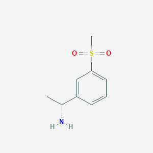 molecular formula C9H13NO2S B3220180 1-(3-Methanesulfonylphenyl)ethan-1-amine CAS No. 1191948-14-7