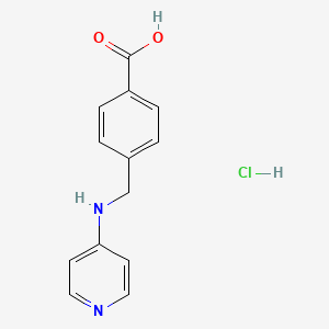 molecular formula C13H13ClN2O2 B3220249 4-{[(Pyridin-4-yl)amino]methyl}benzoic acid hydrochloride CAS No. 1193390-57-6