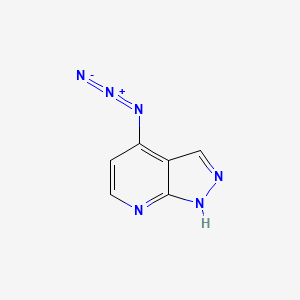 molecular formula C6H4N6 B3220251 1H-Pyrazolo[3,4-b]pyridine, 4-azido- CAS No. 119368-05-7