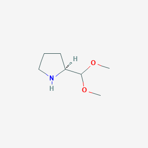 molecular formula C7H15NO2 B3220311 (2S)-2-(dimethoxymethyl)pyrrolidine CAS No. 119548-04-8