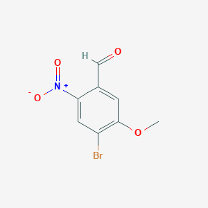 molecular formula C8H6BrNO4 B3220467 4-Bromo-5-methoxy-2-nitrobenzaldehyde CAS No. 1196664-96-6