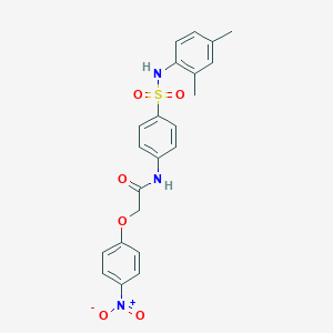 molecular formula C22H21N3O6S B322055 N-[4-[(2,4-dimethylphenyl)sulfamoyl]phenyl]-2-(4-nitrophenoxy)acetamide 