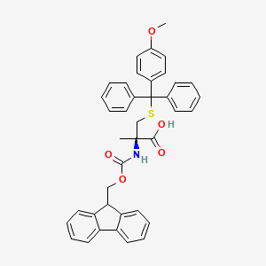 molecular formula C39H35NO5S B3220580 (R)-L-N-Fmoc-s-mmt-alpha-methylcysteine CAS No. 1198791-74-0