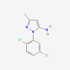 molecular formula C10H9Cl2N3 B3220700 1-(2,5-dichlorophenyl)-3-methyl-1H-pyrazol-5-amine CAS No. 120181-15-9