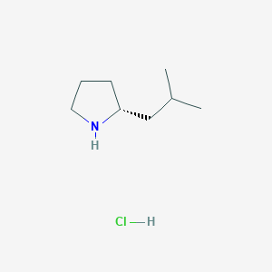 molecular formula C8H18ClN B3220707 (2R)-2-(2-methylpropyl)pyrrolidine hydrochloride CAS No. 1201824-07-8