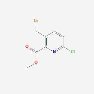 molecular formula C8H7BrClNO2 B3220717 Methyl 3-(bromomethyl)-6-chloropicolinate CAS No. 1201924-34-6