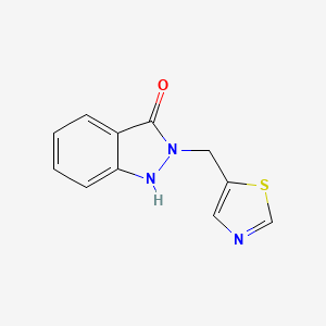 molecular formula C11H9N3OS B3220781 2-(Thiazol-5-ylmethyl)-1H-indazol-3(2H)-one 