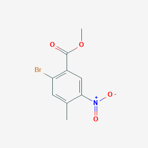 molecular formula C9H8BrNO4 B3220802 2-Bromo-4-methyl-5-nitro-benzoic acid methyl ester CAS No. 1202858-67-0