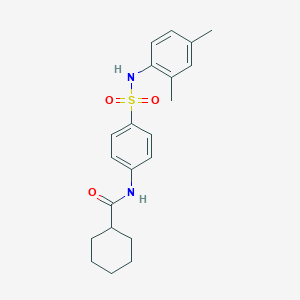 molecular formula C21H26N2O3S B322084 N-[4-[(2,4-dimethylphenyl)sulfamoyl]phenyl]cyclohexanecarboxamide 