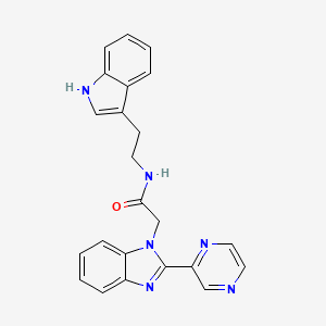 molecular formula C23H20N6O B3220897 N-(2-(1H-indol-3-yl)ethyl)-2-(2-(pyrazin-2-yl)-1H-benzo[d]imidazol-1-yl)acetamide CAS No. 1203329-58-1