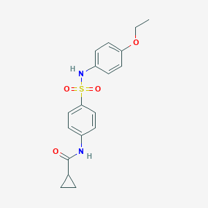 molecular formula C18H20N2O4S B322092 N-[4-[(4-ethoxyphenyl)sulfamoyl]phenyl]cyclopropanecarboxamide 
