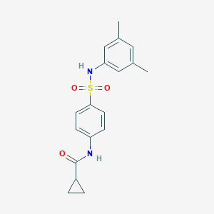 molecular formula C18H20N2O3S B322093 N-[4-[(3,5-dimethylphenyl)sulfamoyl]phenyl]cyclopropanecarboxamide 