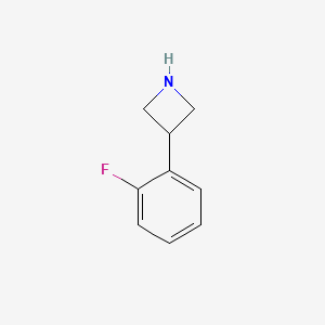 molecular formula C9H10FN B3220960 3-(2-Fluorophenyl)azetidine CAS No. 1203799-52-3