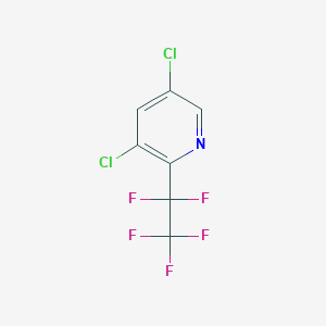 molecular formula C7H2Cl2F5N B3221000 3,5-Dichloro-2-pentafluoroethyl-pyridine CAS No. 1204234-44-5