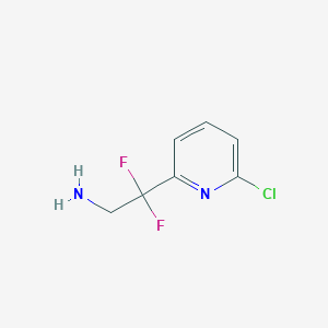 molecular formula C7H7ClF2N2 B3221018 2-(6-Chloro-pyridin-2-yl)-2,2-difluoro-ethylamine CAS No. 1204234-55-8