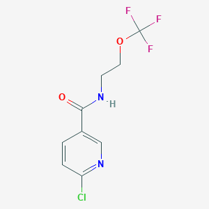 molecular formula C9H8ClF3N2O2 B3221036 6-Chloro-N-(2-(trifluoromethoxy)ethyl)nicotinamide CAS No. 1204234-62-7