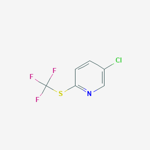 molecular formula C6H3ClF3NS B3221045 5-Chloro-2-(trifluoromethylthio)pyridine CAS No. 1204234-65-0