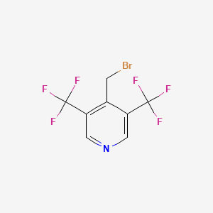 molecular formula C8H4BrF6N B3221083 4-Bromomethyl-3,5-bis-trifluoromethyl-pyridine CAS No. 1204235-09-5