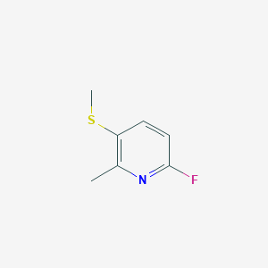 molecular formula C7H8FNS B3221106 6-Fluoro-2-methyl-3-(methylthio)pyridine CAS No. 1204336-74-2