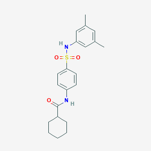 molecular formula C21H26N2O3S B322114 N-[4-[(3,5-dimethylphenyl)sulfamoyl]phenyl]cyclohexanecarboxamide 