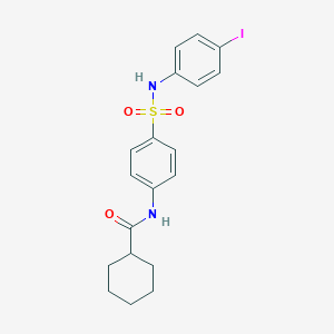 molecular formula C19H21IN2O3S B322116 N-[4-[(4-iodophenyl)sulfamoyl]phenyl]cyclohexanecarboxamide 