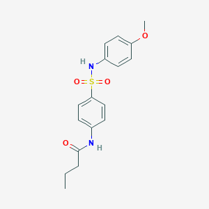 molecular formula C17H20N2O4S B322125 N-[4-[(4-methoxyphenyl)sulfamoyl]phenyl]butanamide 