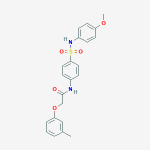 molecular formula C22H22N2O5S B322127 N-[4-[(4-methoxyphenyl)sulfamoyl]phenyl]-2-(3-methylphenoxy)acetamide 