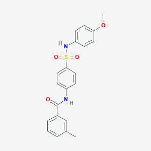molecular formula C21H20N2O4S B322132 N-[4-[(4-methoxyphenyl)sulfamoyl]phenyl]-3-methylbenzamide 