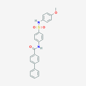 molecular formula C26H22N2O4S B322133 N-{4-[(4-methoxyanilino)sulfonyl]phenyl}[1,1'-biphenyl]-4-carboxamide 