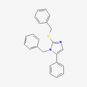 molecular formula C23H20N2S B3221382 1-benzyl-2-(benzylthio)-5-phenyl-1H-imidazole CAS No. 1206997-69-4