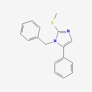 molecular formula C17H16N2S B3221451 1-benzyl-2-(methylsulfanyl)-5-phenyl-1H-imidazole CAS No. 1207010-21-6