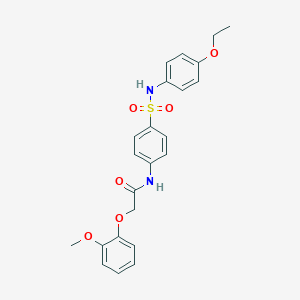 molecular formula C23H24N2O6S B322146 N-[4-[(4-ethoxyphenyl)sulfamoyl]phenyl]-2-(2-methoxyphenoxy)acetamide 