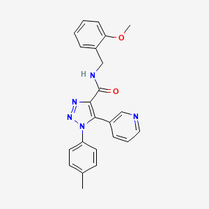 molecular formula C23H21N5O2 B3221519 N-[(2-methoxyphenyl)methyl]-1-(4-methylphenyl)-5-(pyridin-3-yl)-1H-1,2,3-triazole-4-carboxamide CAS No. 1207027-16-4