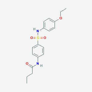 molecular formula C18H22N2O4S B322152 N-[4-[(4-ethoxyphenyl)sulfamoyl]phenyl]butanamide 