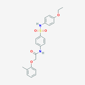 molecular formula C23H24N2O5S B322154 N-[4-[(4-ethoxyphenyl)sulfamoyl]phenyl]-2-(2-methylphenoxy)acetamide 