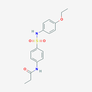 molecular formula C17H20N2O4S B322162 N-[4-[(4-ethoxyphenyl)sulfamoyl]phenyl]propanamide 